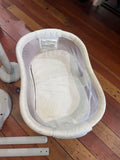 Bargain Halo Swivel Bassinet - has significant discoloration on fabric but works fine