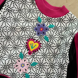 Vintage 90's Floral Design Flowy Sweatshirt - 4T