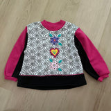 Vintage 90's Floral Design Flowy Sweatshirt - 4T