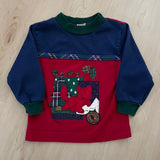 Vintage Health-tex Holiday Fox Long Sleeve Shirt - 18m