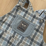 Vintage Baby B'Goash Plaid Flannel Moose Overalls - 2/3t (tagged 24m)