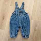 Vintage OshKosh Pleated Front Bubble Overalls - 6/9m