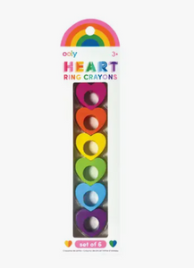 Heart Ring Crayons - Set of 6