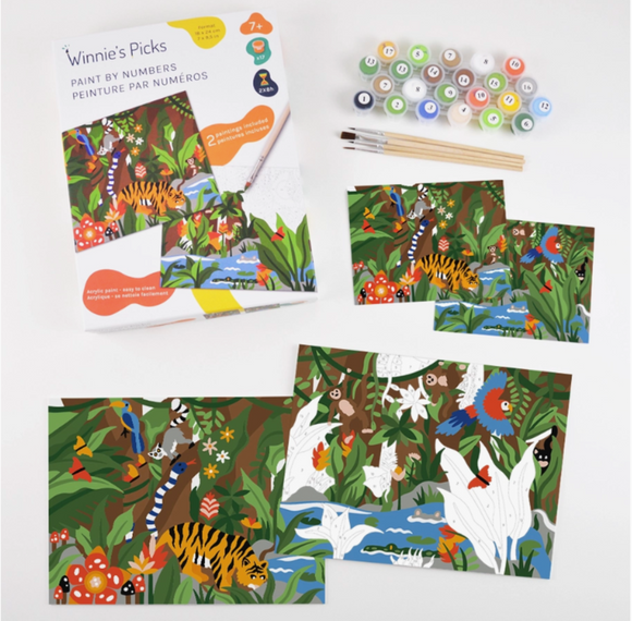 Jungle - Diy Paint By Numbers Kit - ages 7+