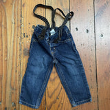 Jeans w/ suspenders - 12M