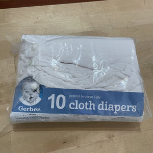gerber 10 pack cloth diapers / burp cloths