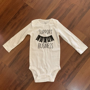 Support Small Business - Upcycled Onesie - 12M